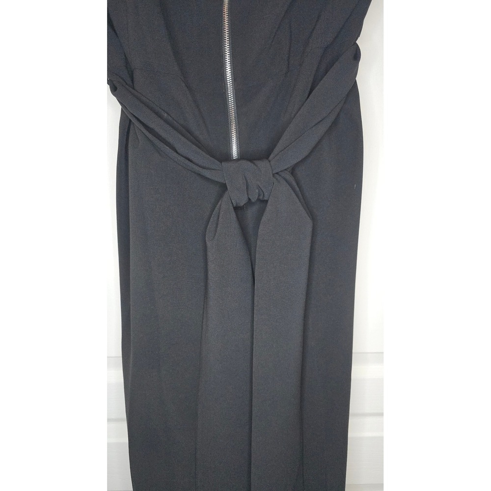 The Drop Lucyswhims Black Strapless Front Zip Tie Waist Jumpsuit 2X NWT - Picture 5 of 9